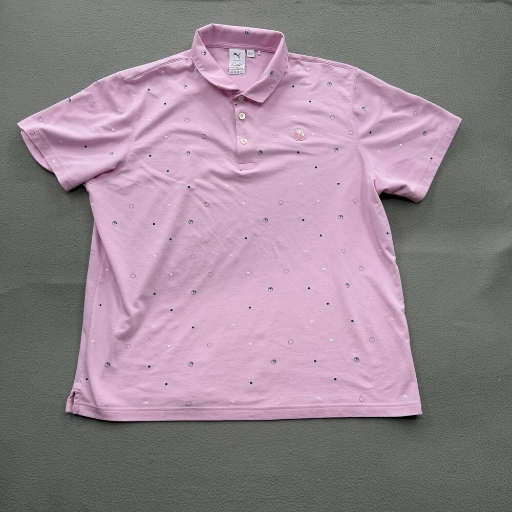 Puma Arnold Palmer Polo Shirt Mens 2XL Golf Performance Lightweight‎ Print